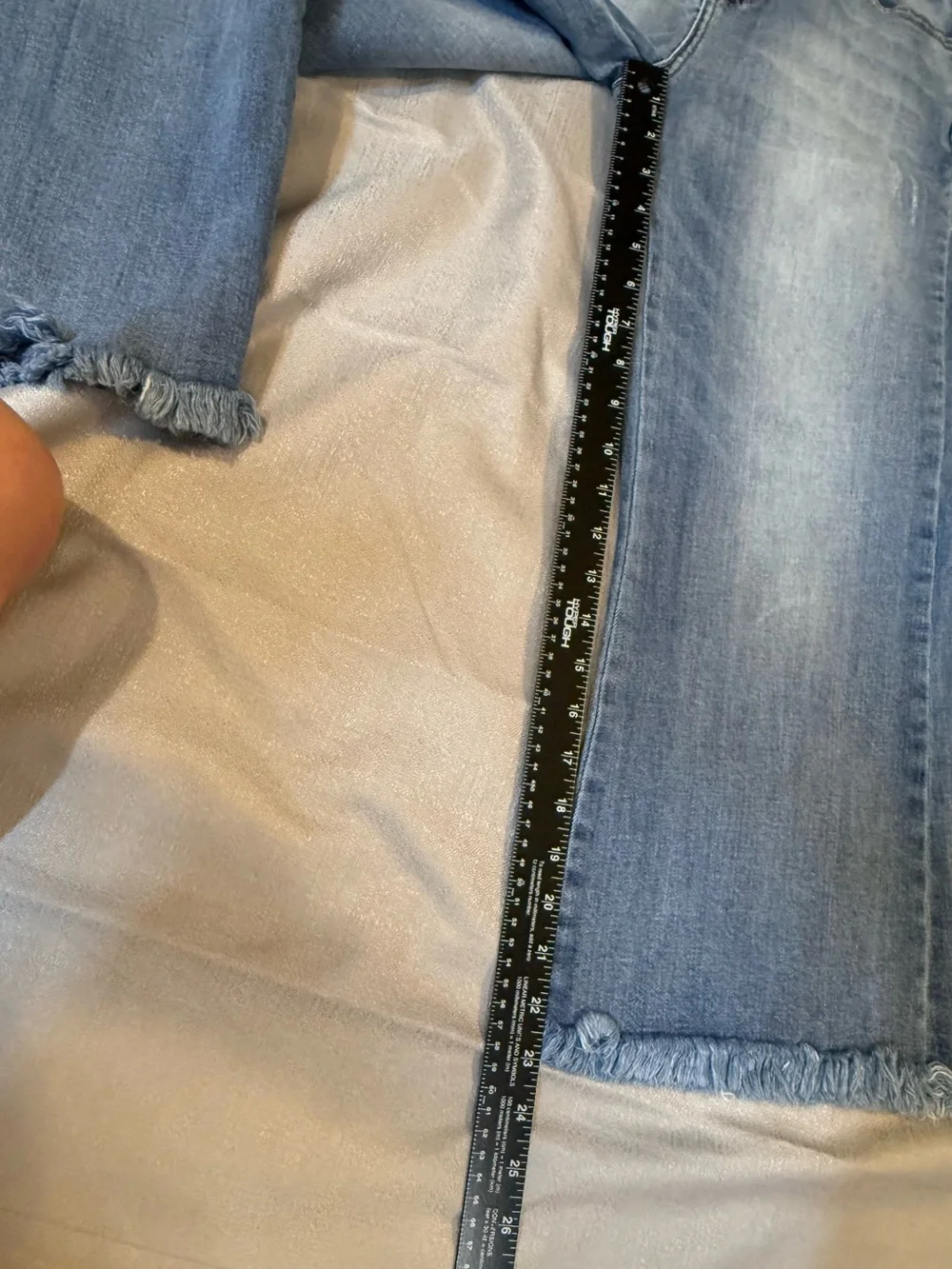 Hype Light Blue Frayed Hem Wide-Leg Jeans